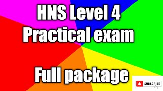 HNS level 4 coc practical exam full package [upl. by Rosio286]