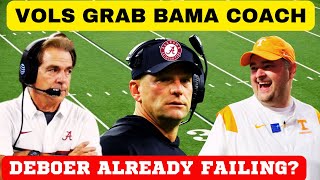 VOLS GRAB BAMA COACH TENNESSEE FOOTBALLVOLS FOOTBALL ALABAMA FOOTBALL GEORGIA FOOTBALL [upl. by Wallack]