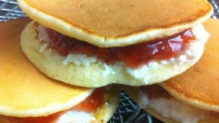 BERRY JAM AND RICOTTA PIKELET SANDWICHES  simpley cooking [upl. by Jarita]