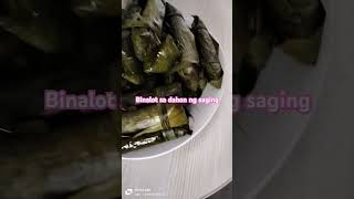 Malagkit na binalot sa dahon Ng saging [upl. by Kinnon]