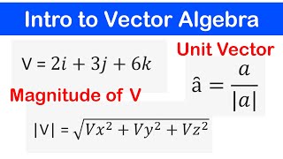 🔶01  Intro to Vector Algebra  Scalar and Vector Quantities  Directed Line Segment Magnitude of V [upl. by Einaled]