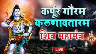 LIVE  सोमवार भक्ति  कर्पूर गौरम करूणावतारम  शिव मंत्र l karpur gauram karunavtaram  Shiv Mantra [upl. by Rekcut]