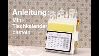 📅 MiniTischkalender mit Zettelbox basteln mit Edgelits Winterstädtchen von Stampin Up [upl. by Eocsor833]