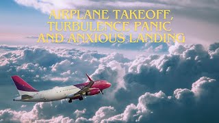 Airplane Takeoff Turbulence Panic and Anxious Landing turbulence takeoff landing aviation [upl. by Ahsikam]