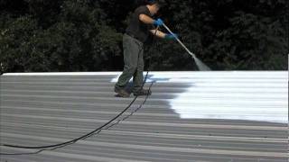 Spray Application of EPOXZ NRG Cool Roof Coating [upl. by Rowena]