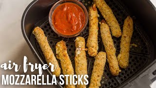 Air Fryer Mozzarella Sticks crispy and cheesy  The Recipe Rebel [upl. by Ayit]