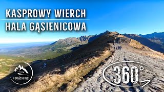 Szlak  Kasprowy Wierch ➡️ Hala Gąsienicowa  całe przejście  film 360° [upl. by Trab]