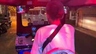 LIVE FROM BANGKOK  Night time tuk tuk race in Bangkok [upl. by Deming378]