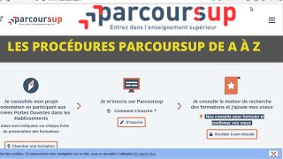 Procédures Parcoursup de A à Z Inscription Parcoursup tout ce quil faut savoir [upl. by Kee208]