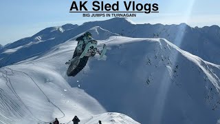 Snowmobile Jumps in Turnagain Pass AK Sled Vlogs [upl. by Nodlew]