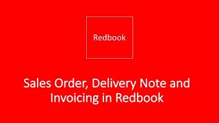 How to make Sales Order Delivery Note in Redbook [upl. by Jayson]