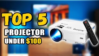 Top 5 Best Projector Under 100  Best Budget Projector [upl. by Encrata]