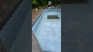 Drained this pool for a liner repair job pool [upl. by Deroo]