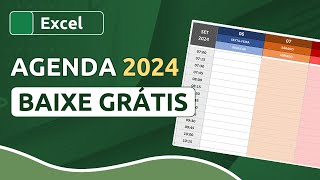 AGENDA 2024 em EXCEL – DOWNLOAD GRÁTIS [upl. by Annailuj]