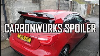 A45 AMG Wing Carbon wurx spoiler install [upl. by Lisk499]