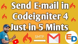 Sending email in Codeigniter in Hindi  Simple Example  codeigniter email config file [upl. by Gilberta]