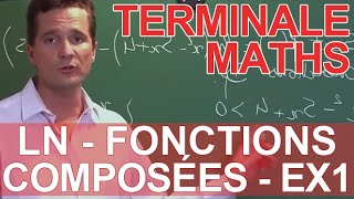 Logarithmes népériens  Fonctions composées  Ex 1  MATHS  TS TES  Les Bons Profs [upl. by Nadoj]