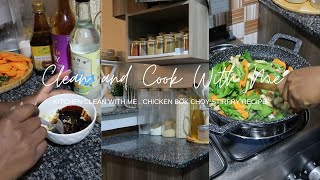 CLEAN AND COOK WITH ME  KITCHEN CLEANING  CHICKEN BOK CHOY STIRFRY RECIPE  Wangui Gathogo [upl. by Rorie]