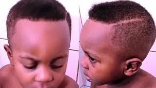 How to barb kids at home with the cheapest hair cut machine Barbing my son hair [upl. by Aromat]