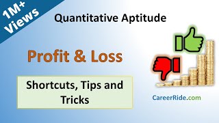 Profit and Loss  Shortcuts amp Tricks for Placement Tests Job Interviews amp Exams [upl. by Neelav]