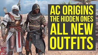 Assassins Creed Origins DLC ALL NEW OUTFITS From The Hidden Ones AC Origins Outfits [upl. by Settera]