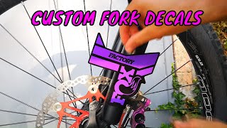 Custom Fork Decals  MTB [upl. by Meesaw687]