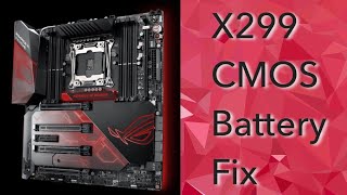 Replacing The CMOS Battery On The X299 ASUS Rog Rampage VI Extreme Motherboard [upl. by Enileuqcaj]