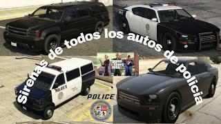 Sirenas de todos los autos de policiaGTA V [upl. by Notsirb]