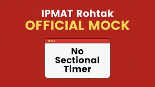 Official IPMAT Rohtak Mock 2022  Attempt Now [upl. by Tabitha973]