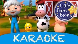 Old MacDonald Had A Farm  Karaoke Version With Lyrics HD from LittleBabyBum [upl. by Tiemroth]