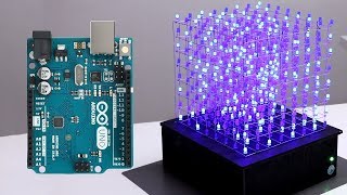 8x8x8 LED CUBE WITH ARDUINO UNO [upl. by Aimet]