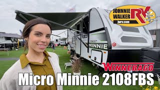 Winnebago Industries TowablesMicro Minnie2108FBS Sofa  by Johnnie Walker RV of Las Vegas Nevad [upl. by Fabrianna]