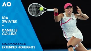 Iga Swiatek v Danielle Collins Extended Highlights  Australian Open 2024 Second Round [upl. by Anayeek244]