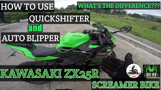 Kawasaki Zx25r Reviews Proper use of quickshifter and Autoblipper [upl. by Willumsen828]