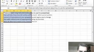 Excel Video 260 Use Fill Justify to Manage Text [upl. by Sarine]