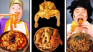 KFC Crispy Hot Fried Chicken Mala Tteokbokki Mukbang With Seasoned Fried Chicken and Fries Asmr [upl. by Aryn]