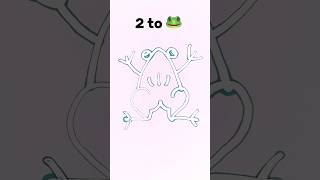 Draw 2 to Frog 🐸 easy drawing ideas for kids easydrawing kids shorts frog [upl. by Sair]