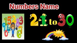 Number names  Number Names 21 30  Number spelling  Learn Numbers  Numbers 21 to 30 [upl. by Idnam]