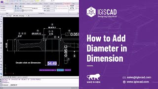 IGiS CAD  How to add a diameter symbol in dimension [upl. by Adnohsor738]