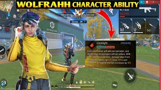 FREE FIRE WOLFRAM CHARACTER ABILITY 🔥 💯 WOLFRAHH ABILITY IN FREE FIRE WOLFRAHHCHARACTER ABILITYI [upl. by Tolliver]