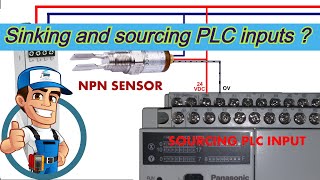 What is Sinking and Sourcing PLC inputs  PNP NPN sensor wiring with PLC [upl. by Anoiuq]