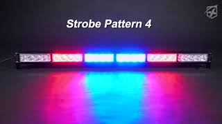 Xprite Red amp Blue 27quot 24 LED Traffic Advisor Strobe Light Bar Kit Introduction and Display2019 [upl. by Bonaparte]