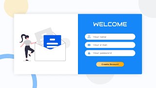 Simple Registration Form Using Only HTML and CSS  Registration Form Tutorial [upl. by Aiki998]