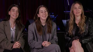 HAIM Sisters Talk Licorice Pizza Touring amp quotHanukkah Songquot Remix [upl. by Ecinue]