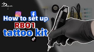 How to Set up Tattoo Kit for Beginner  Dragoart RB01 Tattoo Kit [upl. by Ocimad825]