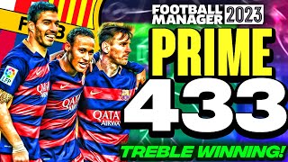 190 Goals  PRIME MSN Barcelona Wins The Treble  FM23 Tactics [upl. by Brogle]