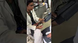 How Check BP with Auscultatory Method ॥viralvideo bams bamslife medico trending [upl. by Goraud834]