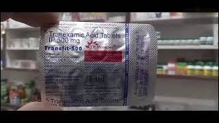 Tranefit  500 mg tablet Tranexamic acid 500 mg tab Benifits side effects [upl. by Nemzzaj919]