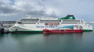 MV WB Yeats Alongside at Cherbourg 24424 [upl. by Streetman889]