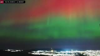 Oct 10 2024 G4class Geomagnetic Storm Aurora Borealis Over Iceland in 4K Ultra HD [upl. by Antsirhc]